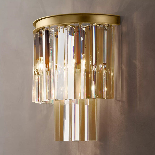 Odedon Franky Multi-Tier Crystal Wall Sconce