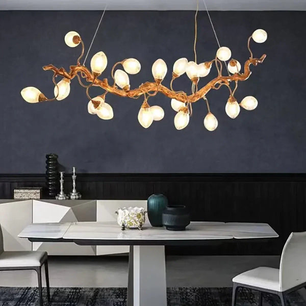 Art Clear Elegance Bubble Branch Linear Chandelier