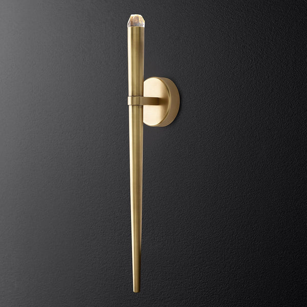 Aquitaine Tapered Tubular Slender Torch Wall Sconce