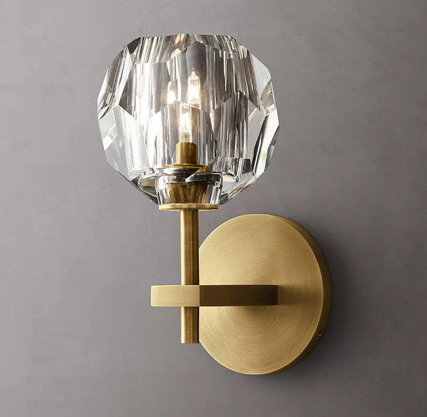 Bouble Crystal Ball Short Wall Sconce 9"