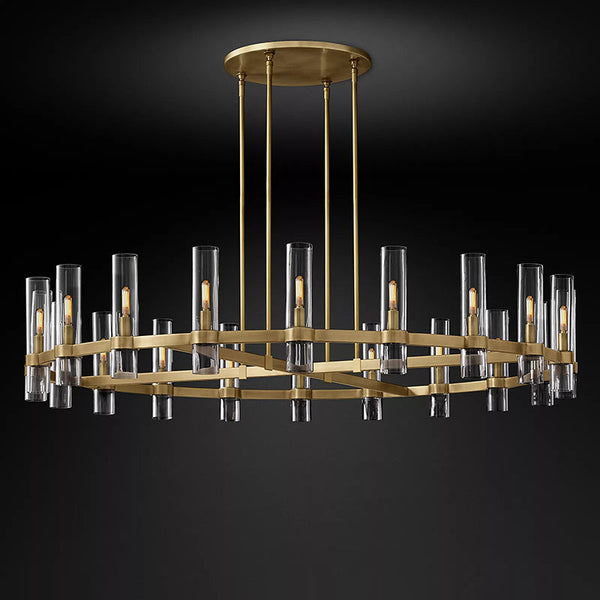 Ravelle Round Chandelier For Art Blown Glass 60"