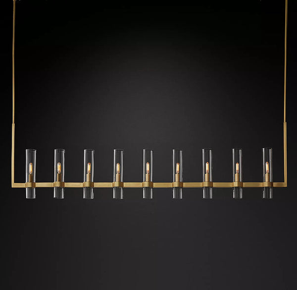 Ravelle Linear Chandelier For Art Blown Glass 71"