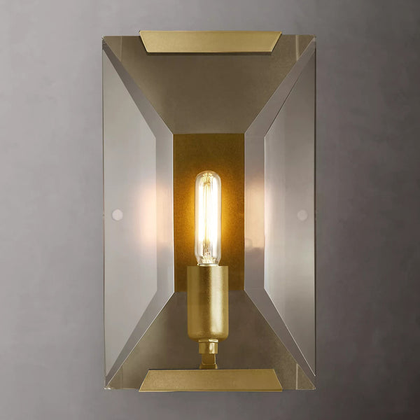 Harlow Faceted Crystal Wall Sconce 10" 32"H