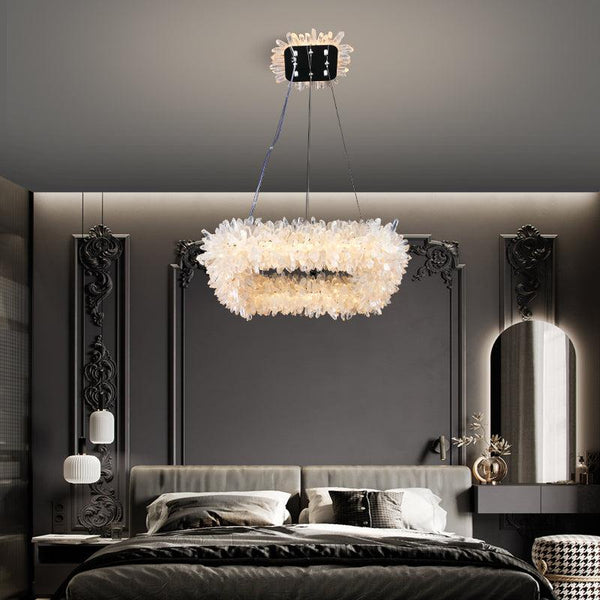 Cervine Square Geode Quartz Crystal Chandelier
