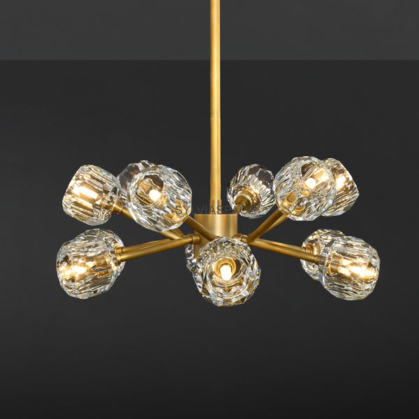 Bouble Crystal Round Chandelier 24" 36" 48" 60" 72"D