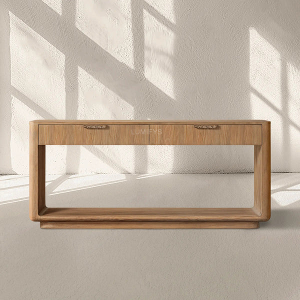 Cir Solid Wood Console Table with Drawers 48'' 60''72''W