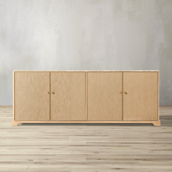 Genevieve Emperador Reeded 4-door Sideboard