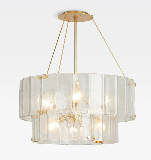 Marcellus Glass Round Chandelier 2-Tier 32"