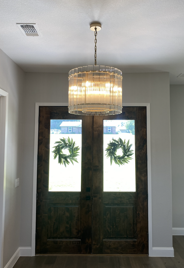 San Marc Handmade Glass Round Chandelier 22"