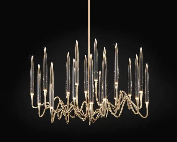 Pezzo Crystal Round Chandelier D33'' 47''  55''