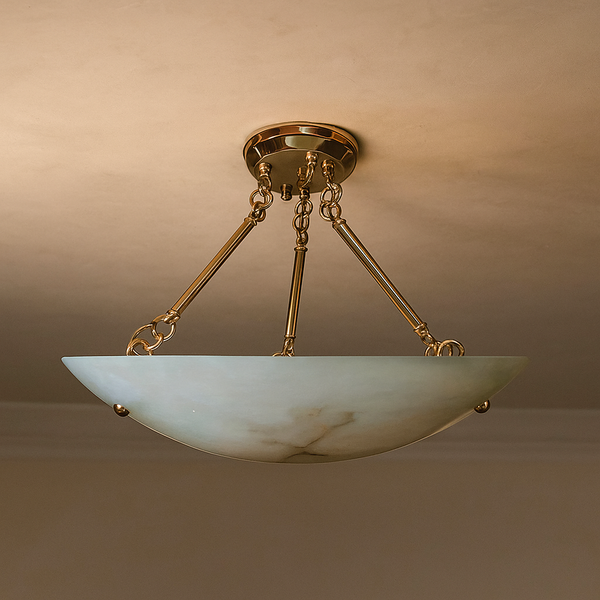 CRYNA VINTAGE ROUND ALABASTER CEILING LAMPS 11.8" 15.7" 19.7" 23.6" 27.6" 31.5"D