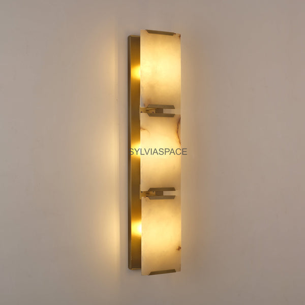 Harlow Alabaster Wall Sconce 10" 31"H