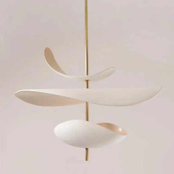 LINEA 3-TIER ATELIER-CRAFTED SCULPTURAL PENDANT LIGHT 29.5"D