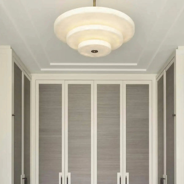 VEYRA 3 TIER ALABASTER CHANDELIER 23.6"D