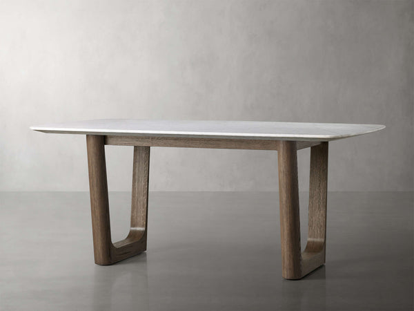 Saint Germain Stone Dining Table with Rennes Base 72" 84" 96" 108"