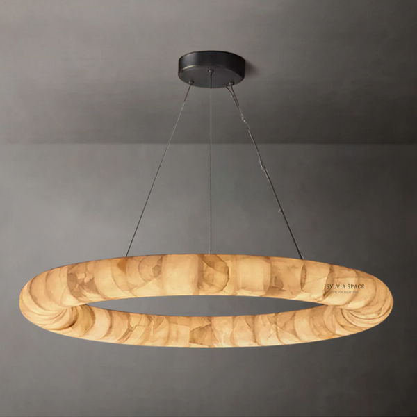Rivage Alabaster Round Chandelier 31" 41" 61"D