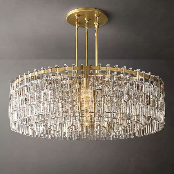 Mariogold Multi-Tier Crystal Chain Round Chandelier 60"