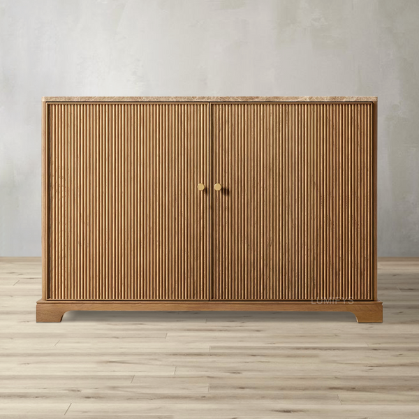 Genevieve Emperador Reeded Double-Door Sideboard