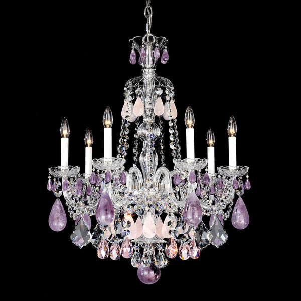 Maria Classic Green Purple Luxury Rock Crystal Chandelier