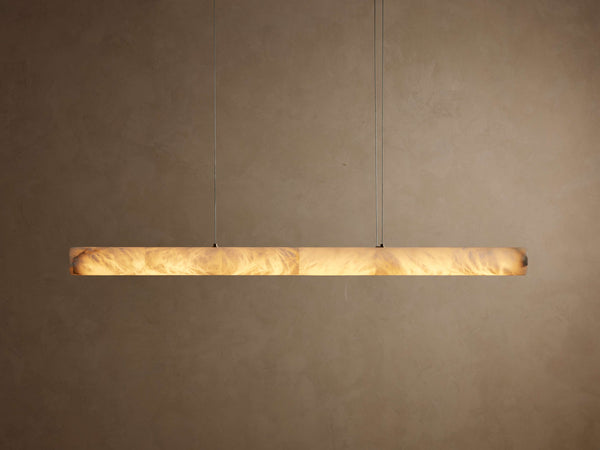 Halima Alabaster Linear Chandelier 64'' 74''L