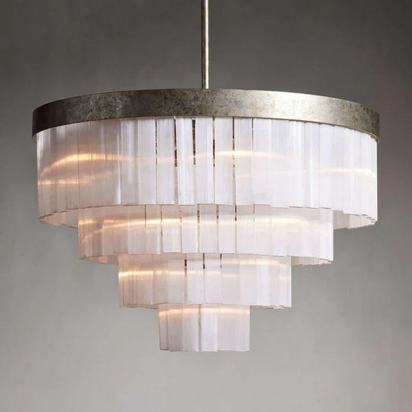 Cameron 4 Tier Selenite Chandelier