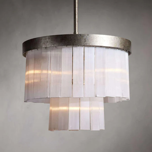Cameron 2 Tier Selenite Chandelier