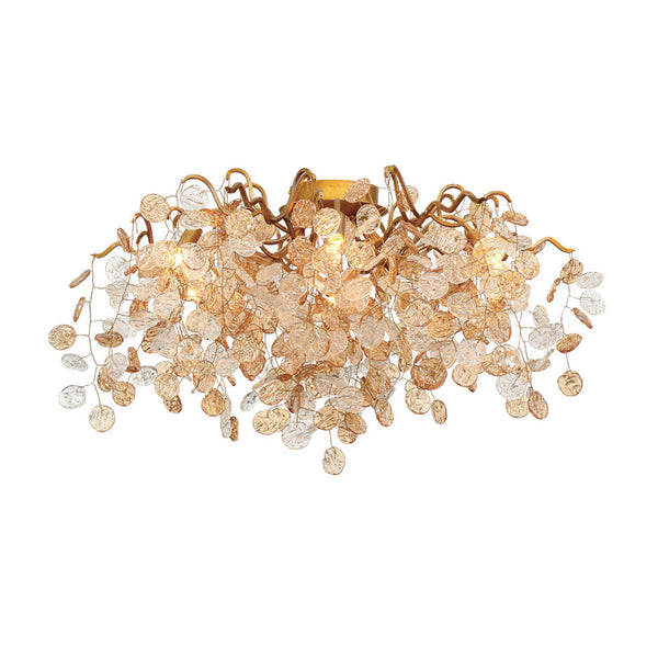 Lignia Crystal Branch Gold Artistic Flush Mount 27''