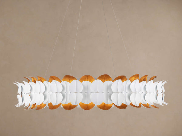 Darla Hand sculpted Leaves Chandelier 39''D