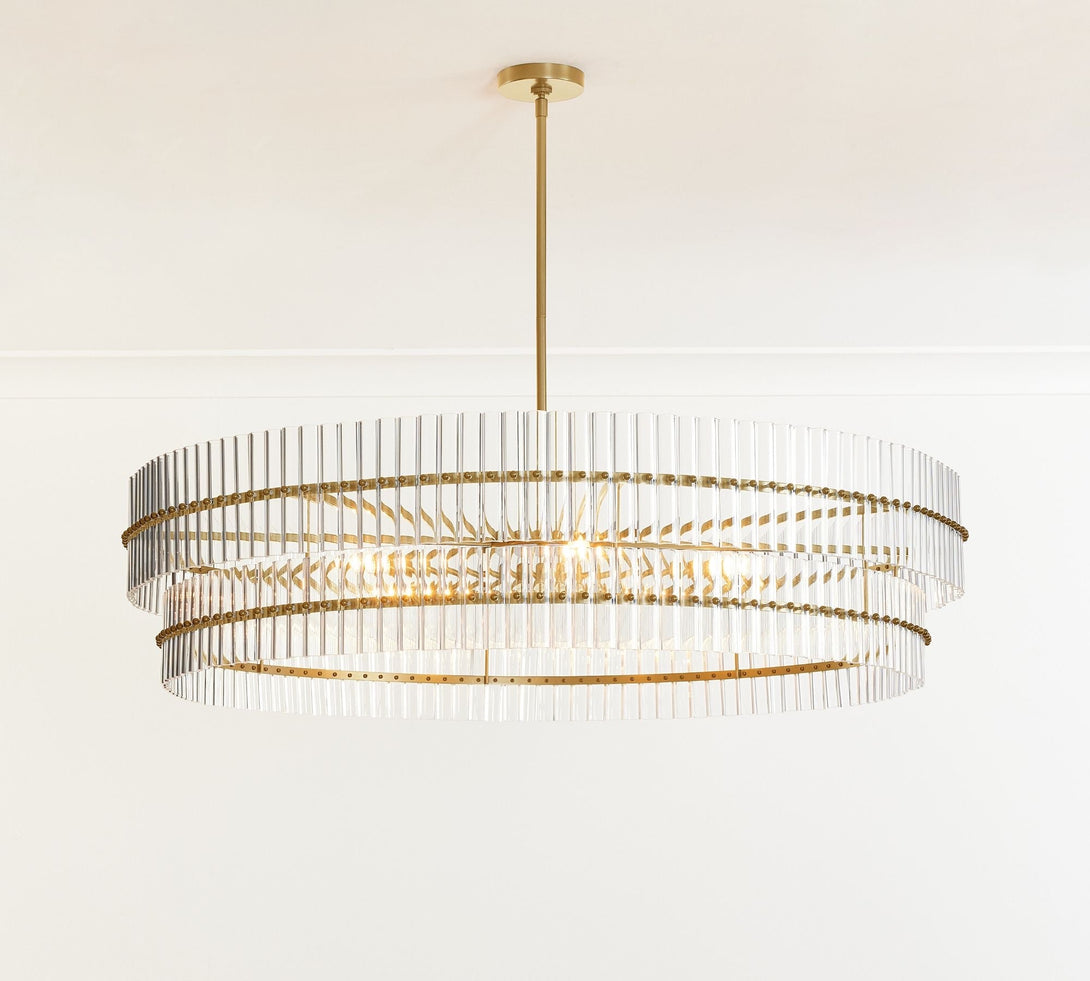 Molly Crystal Round Chandlier 29.5" 48"