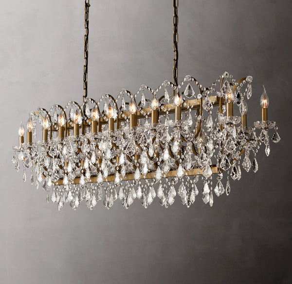Rocco Iron & Crystal Round Chandelier 62''W