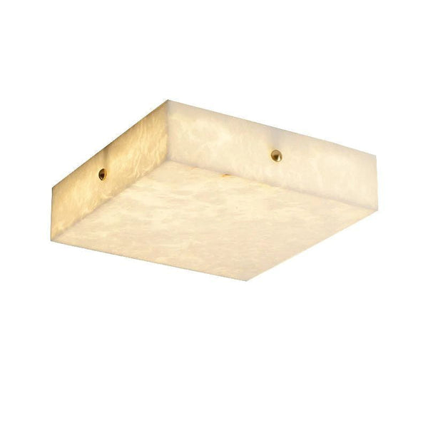 Alabaster Rivage Square Flushmount  15.8"L 19.7"L