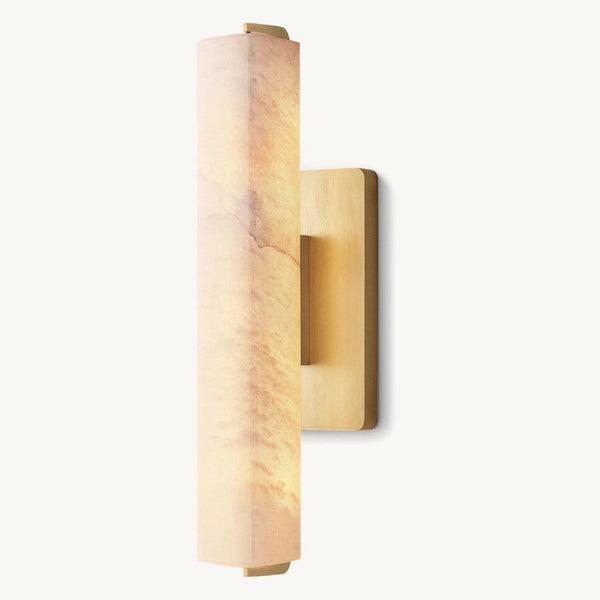 Audubon Alabaster Single Sconce 15'' 19'' 25''H