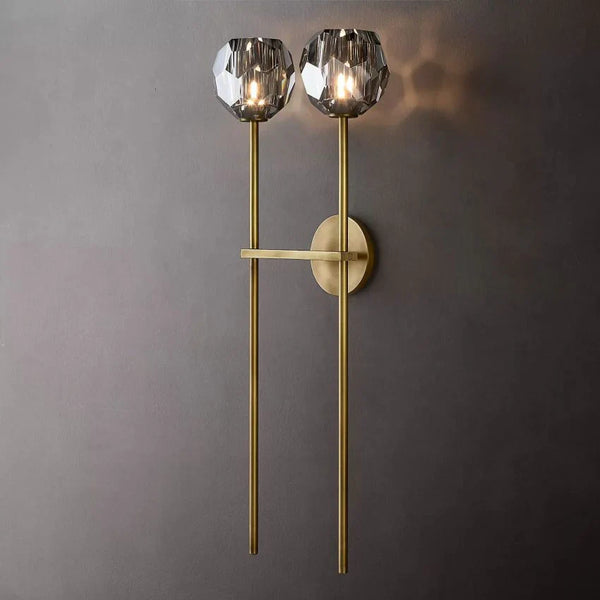 Bouble De Crystal Ball Double-Head Wall Sconce