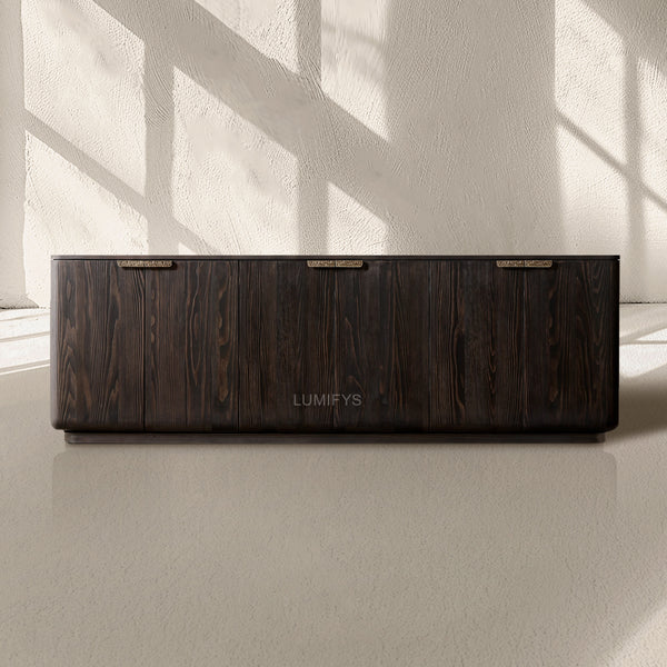 Cir Solid Wood 6-door Sideboard 96"W