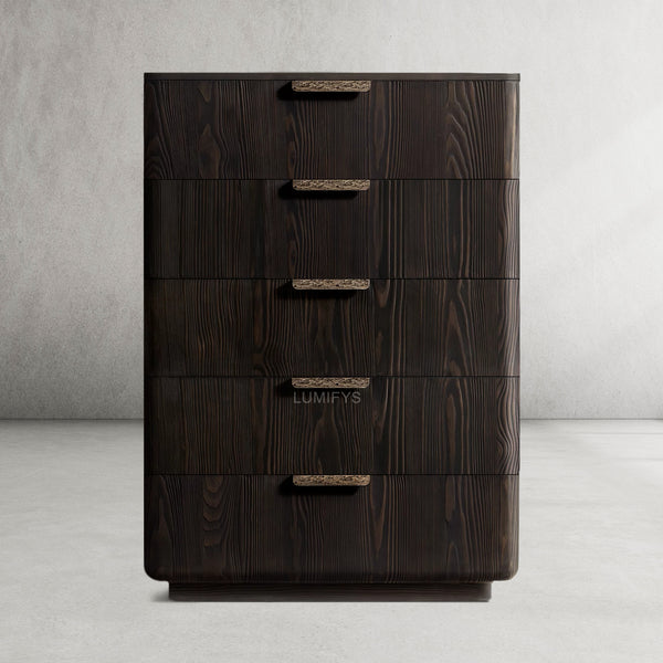 Cir Solid Wood  5-Drawer Narrow Dresser 36"W