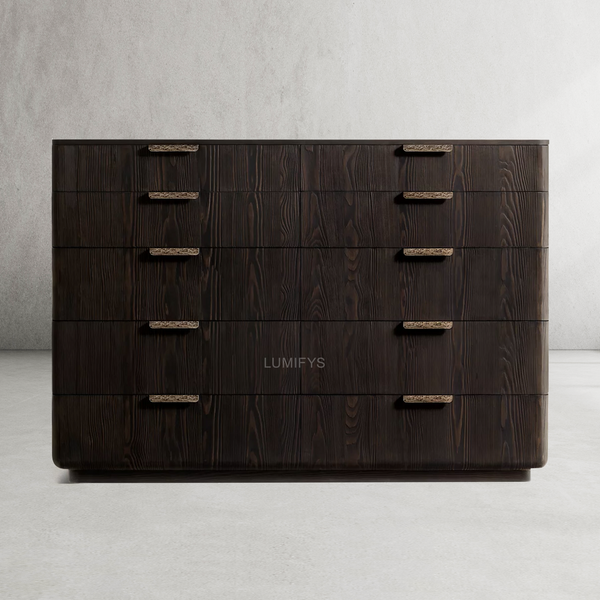 Cir Solid Wood 10-Drawer Dresser 72"W