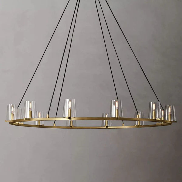 Kuseay Glass Round Chandelier 60"