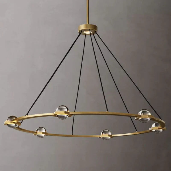 Ecatant Crystal Ball Round Chandelier 48"