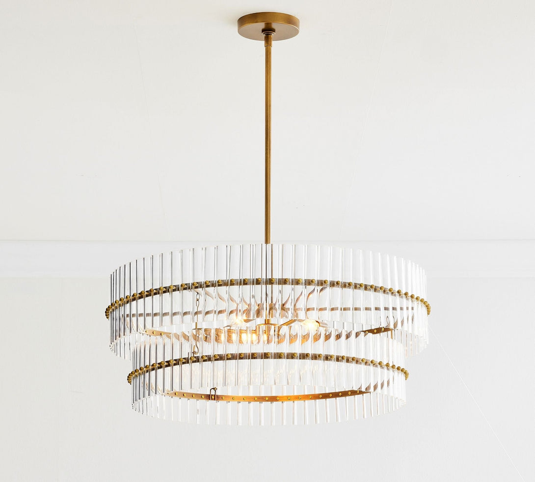 Molly Crystal Round Chandlier 29.5" 48"