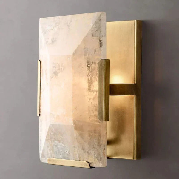 Harlow de Translucent Alabaster Modern Calcite Wall Sconce