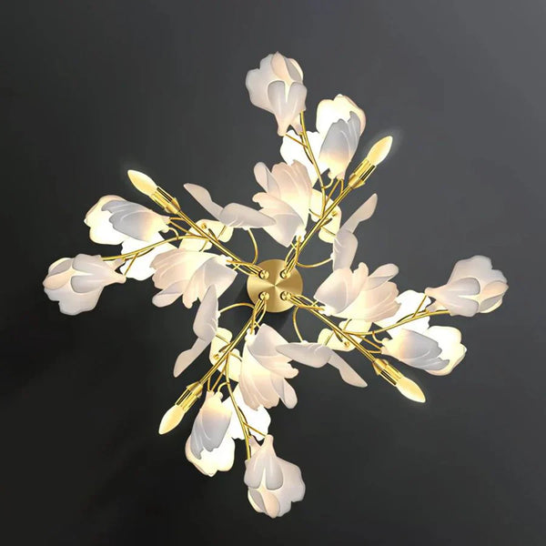 Ceramic Ginkgo Leaf Wall Lamp