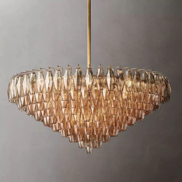 Chiaray Glass Multi-Tier Round Chandelier 47"