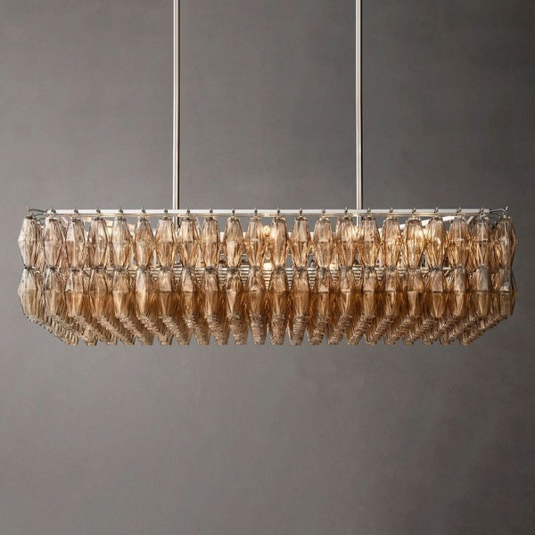 Chiaray Glass Rectangular Chandelier 54"
