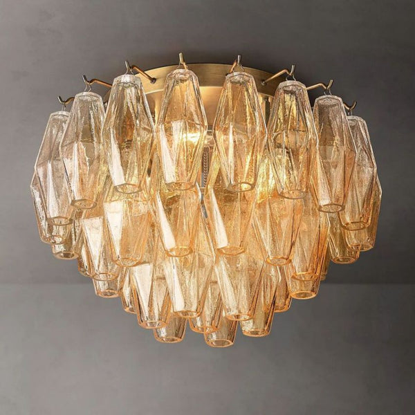 Chiaray Clear Glass Flushmount 17"
