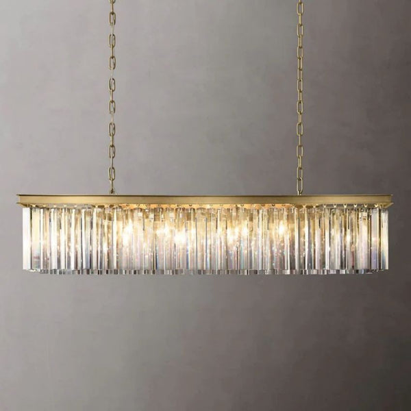 Odedon Franky Classicm Rhy Rectangular Chandelier 49"W/60"W