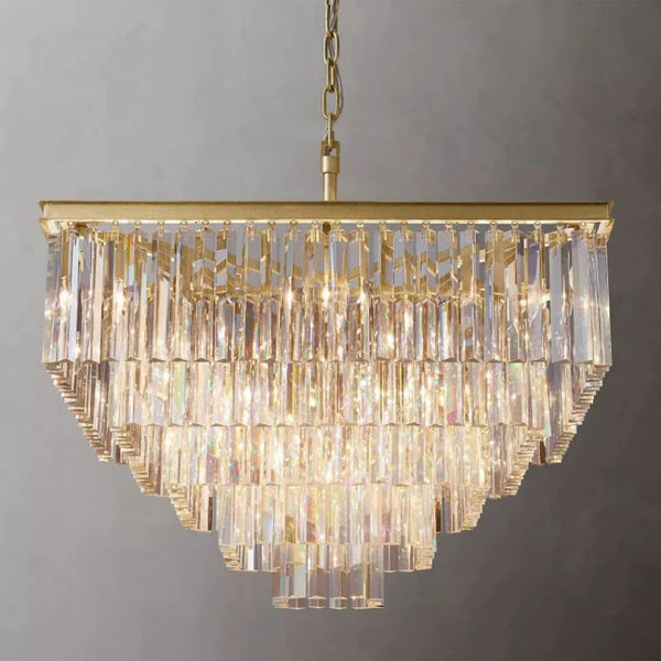 Odedon Franky Classicm Square Chandelier 34"
