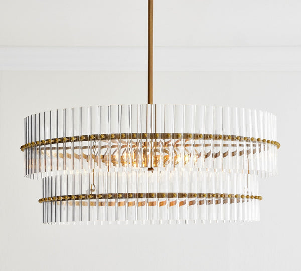 Molly Crystal Round Chandlier 29.5" 48"