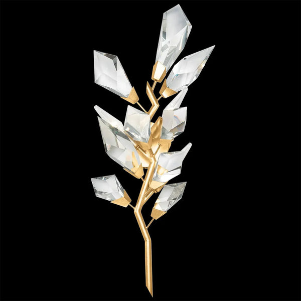 Adison Gold Leafed 27″ Crystal Sconce