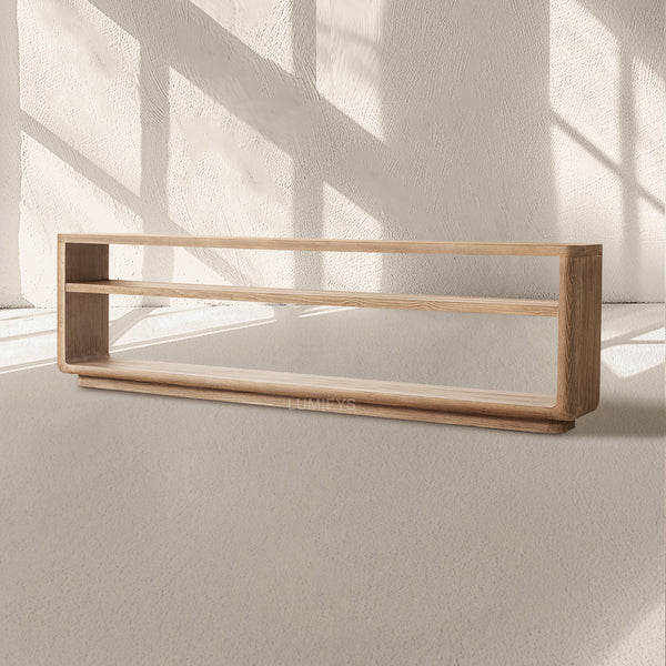 Cir Solid Wood Low Console Table 72'' 84'' 96''W