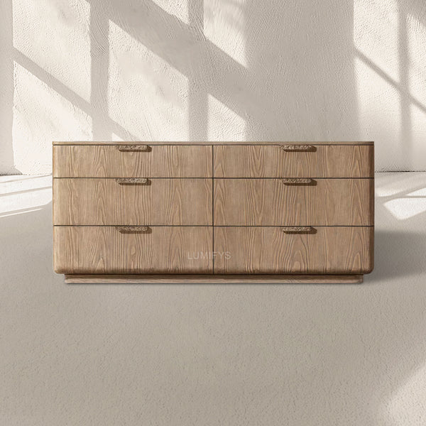 Cir Solid Wood 6-Drawer Dresser 72"W